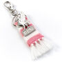 Liverpool Football Club Pink Stripe Scarf And Liverbird Backpack Hanger, thumbnail 1 of 3