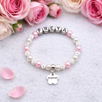 Personalised Wedding Bracelet Mother Of The Bride Gift Jewellery For Mum, 6 of 12