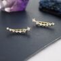 Sterling Silver Ear Crawler Earrings With Sparkly Cz Crystals, thumbnail 5 of 11