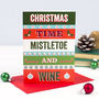 'Mistletoe And Wine' Retro Christmas Card, thumbnail 1 of 3