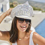 Rhinestone And Pearl Embellished Bride Hen Party Hat, thumbnail 1 of 4