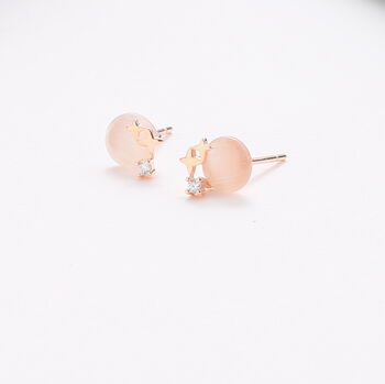'Friends Are Moon And Stars' Gem Moon Earrings, 4 of 5