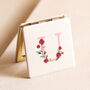 Floral Initial Compact Mirror, thumbnail 4 of 7