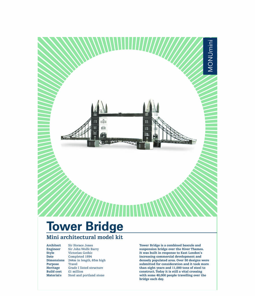 tower bridge architectural model kit by another studio