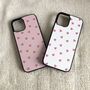 Pink Hearts Pink And White Phone Case, thumbnail 1 of 4