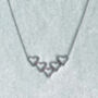 Five Heart Line Necklace, thumbnail 1 of 3