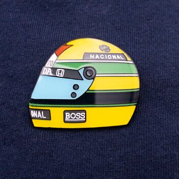 Ayrton Senna 1988 Helmet Enamel Pin, 4 of 4