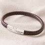 Personalised Men's Woven Vegan Bracelet With Clasp, thumbnail 4 of 6