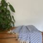 Blue Striped Design Cotton Bedspread, thumbnail 5 of 9