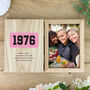 Personalised Year Milestone Wooden Book Frame For Birthday Or Anniversary Gift, thumbnail 8 of 8