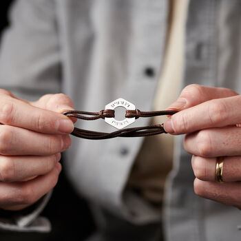 Personalised Men's Coordinates Sterling Silver Bracelet, 2 of 6