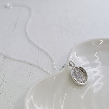 Silver Fingerprint Soft Circle Charm, 4 of 7
