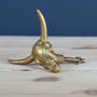 Gold Tone Buffalo Skull Drawer Knob, Handle, thumbnail 2 of 2