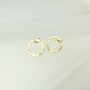 Hammered Gold Circle Stud Earrings, thumbnail 1 of 3