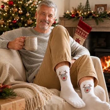 Personalised Men's Christmas Socks Stocking Filler Gift, 4 of 10