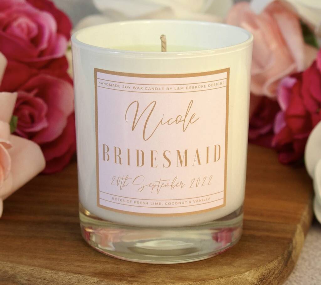 Custom Bridal Candle Order By L&M Bespoke Designs