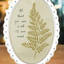 Beige And White Oval Scallop Frame 'All that you are is all I'll ever need' Hanging Decoration, thumbnail 3 of 3