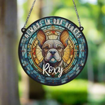 French Bulldog Grey Memorial Suncatcher, 6 of 6