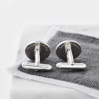 Sterling Silver Gold Plated Entwined Monogram Cufflinks, 3 of 5