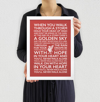 You'll Never Walk Alone Typography Print, 5 of 5