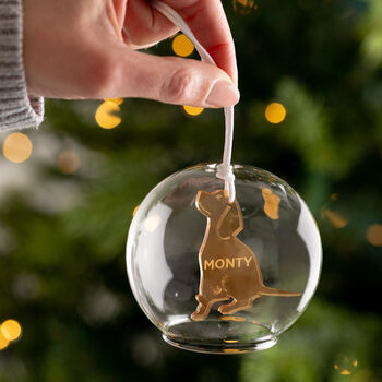 Personalised Pet Dog Glass Dome Bauble, 5 of 6