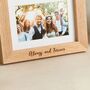 Personalised Solid Oak Mounted Photo Frame With Size Options, thumbnail 6 of 11
