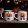 Personalised Pick Your Own Pumpkin Enamel Halloween Mug, thumbnail 4 of 4