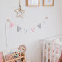 Pink Personalised Bunting For Baby Girl's Nursery, thumbnail 1 of 6