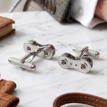 Bicycle Chain Link Cufflinks, 4 of 6