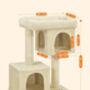 Cat Tree Playhouse Large Cat Perch Cave Scratching Post, thumbnail 9 of 12