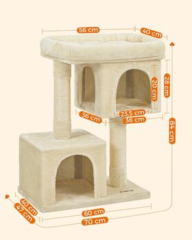 Cat Tree Playhouse Large Cat Perch Cave Scratching Post, 9 of 12