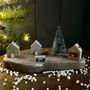 Christmas Scene With Tree Wooden Decoration, thumbnail 1 of 4