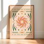 You Feel Like Sunshine, Celestial Sun Art Print, Floral Bohemian Poster, thumbnail 1 of 3
