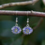Aster Blue Flower Drop Earrings, thumbnail 1 of 6