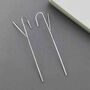 Split Bar Rose Gold Plated Silver Ear Cuff Earrings, thumbnail 3 of 6