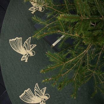 Green And Gold Luxury Tree Skirt, 2 of 2