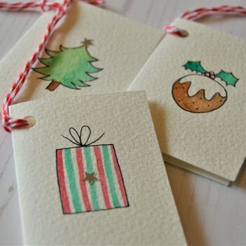Personalised 'Christmas Button' Hand Illustrated Card, 10 of 10
