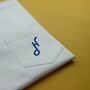 Hoy Downtown Pocket T Shirt White / Cobalt, thumbnail 7 of 8