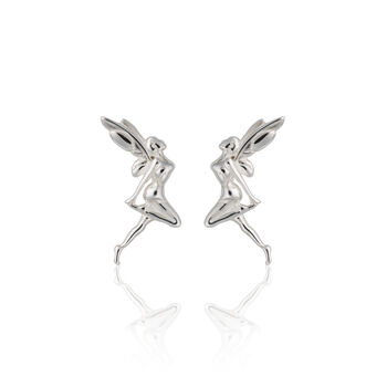 Sterling Silver Fairy Stud Earrings, 7 of 7