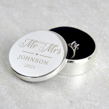Personalised Mr And Mrs Wedding Ring Box, 4 of 4
