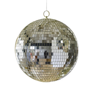 Gold Disco Ball Hanging Decoration Large, 2 of 3