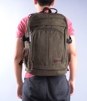 Canvas Backpack Rucksack, 7 of 12
