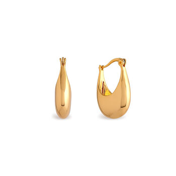 Marianne U Shape Everyday Hoop Earrings, 2 of 3
