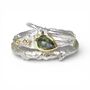 Elvish Twig Engagement Ring, Green Sapphire Ring, thumbnail 3 of 4