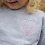 Personalised Embroidered Heart Sweatshirt, thumbnail 1 of 2