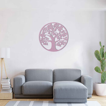 Modern Round Tree Wooden Wall Art For Home Walls, 4 of 12