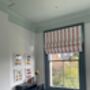 Red Stripe Blackout Roman Blind With Pompom Trim, thumbnail 7 of 7