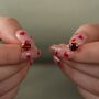 9ct Gold Garnet Stud Earrings, thumbnail 3 of 3