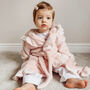 Girls Ruffle Personalised Pink Dressing Gown, thumbnail 5 of 5