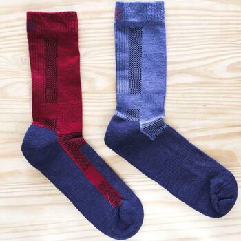 Personalised Name Merino Walking Socks Gift Set For Dad, 4 of 7